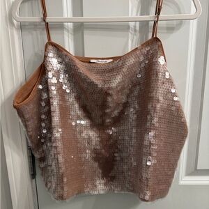 Madewell Sequin Tan Top